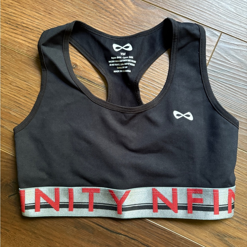 NFINITY Black and Red Sports Bra